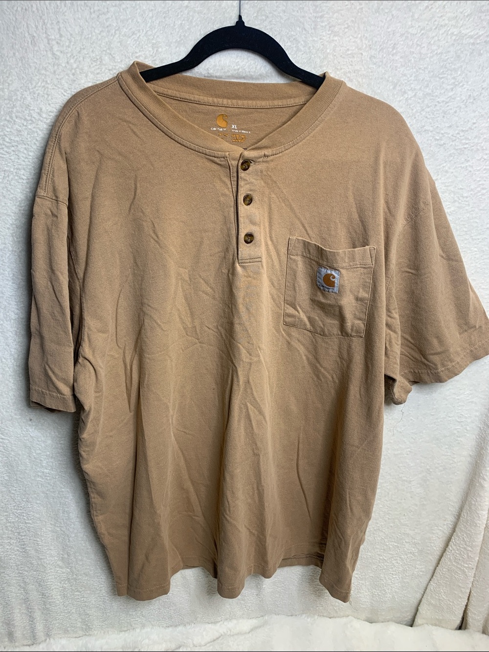 Carhartt Men’s Tan Henley Pocket Tee